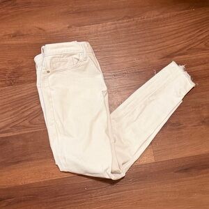 Banana Republic Women's Light Cream Skinny Jeans